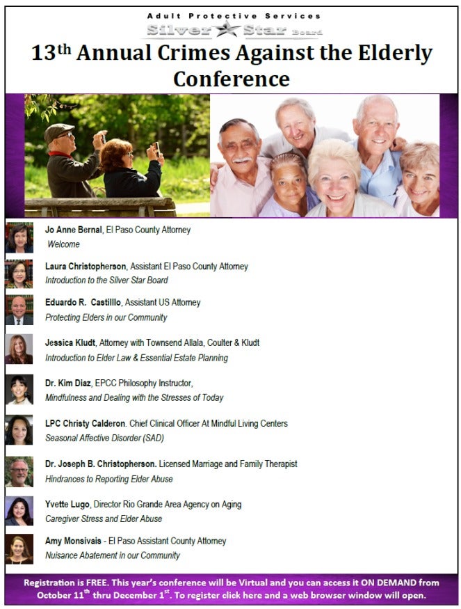 13th annual crimes against the elderly conference infographic